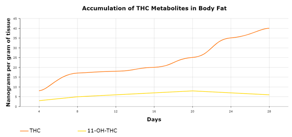 THC fat distribution chart